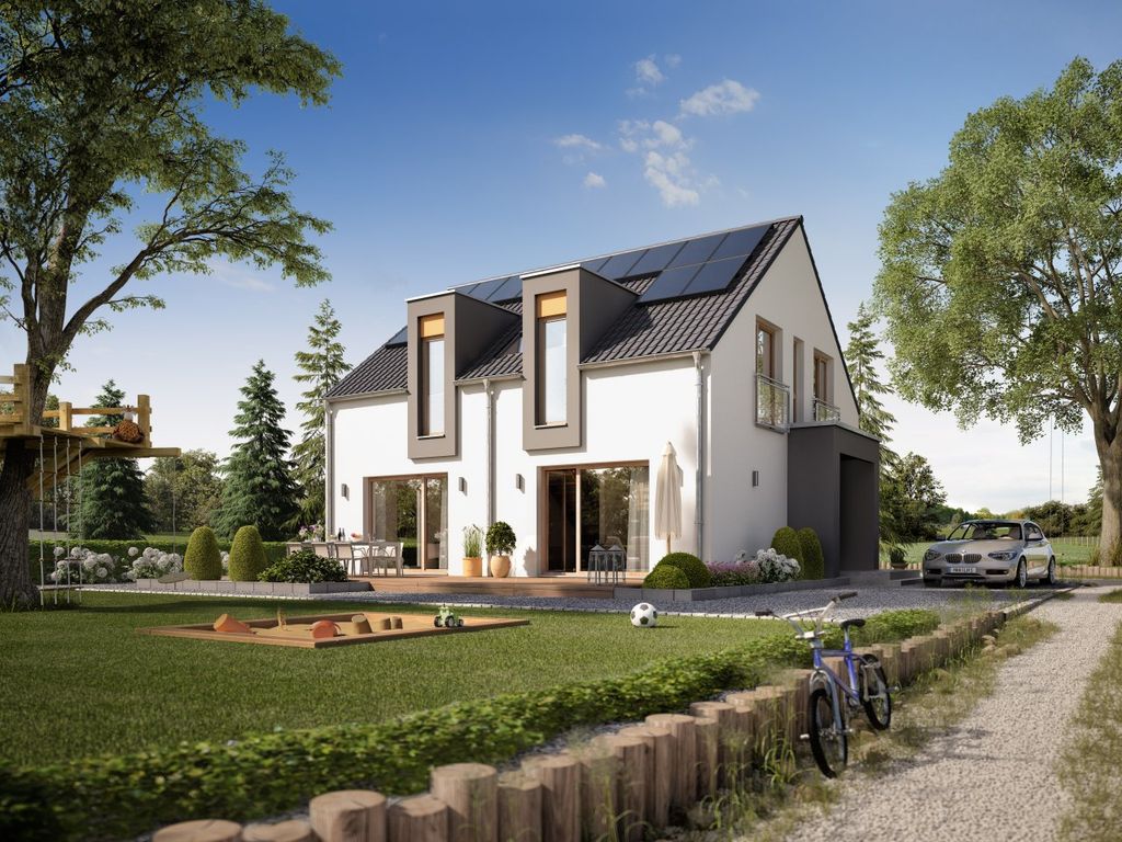 Stilvolle und energieeffiziente Doppelhaushälfte von Living Haus