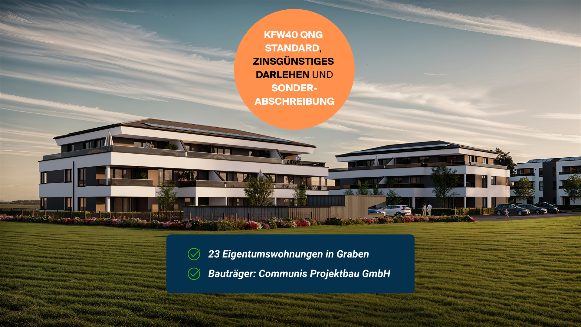 Neubauwohnungen im KfW40 QNG Standard! - Graben