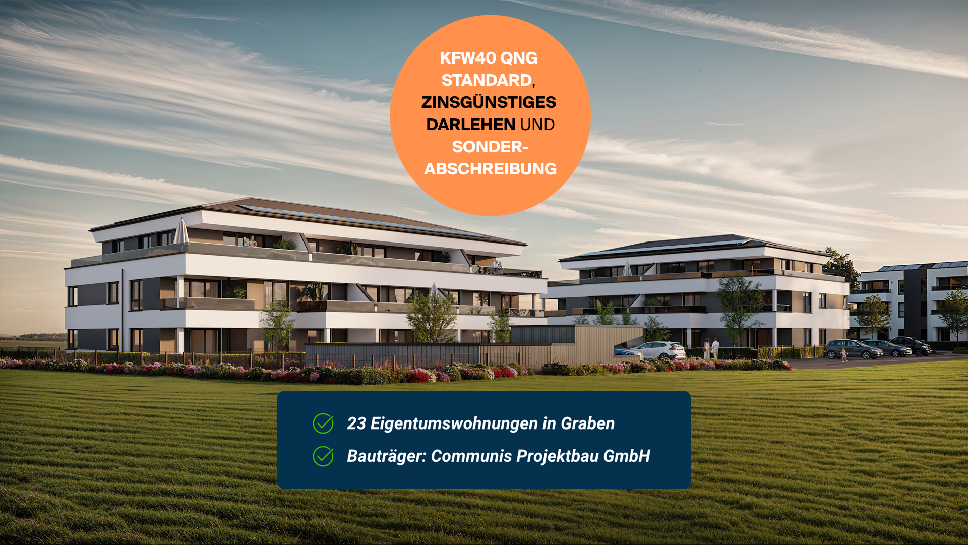 Neubauwohnungen im KfW40 QNG Standard! - Graben