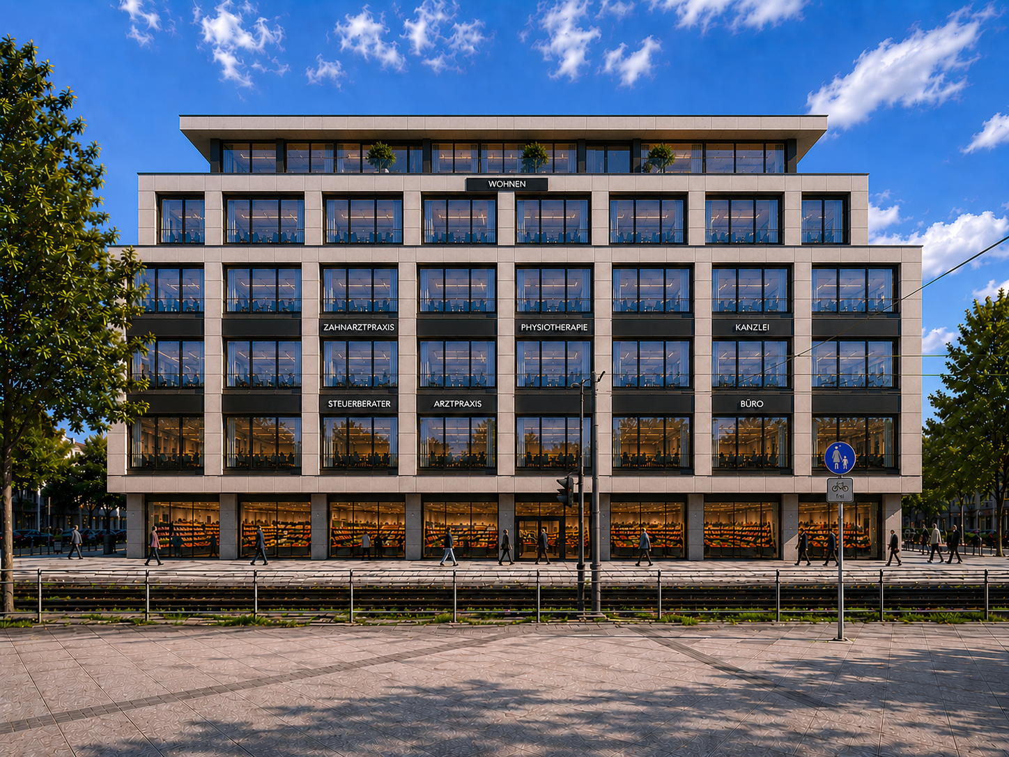 Postgebäude am Wiener Platz - Stuttgart / Feuerbach