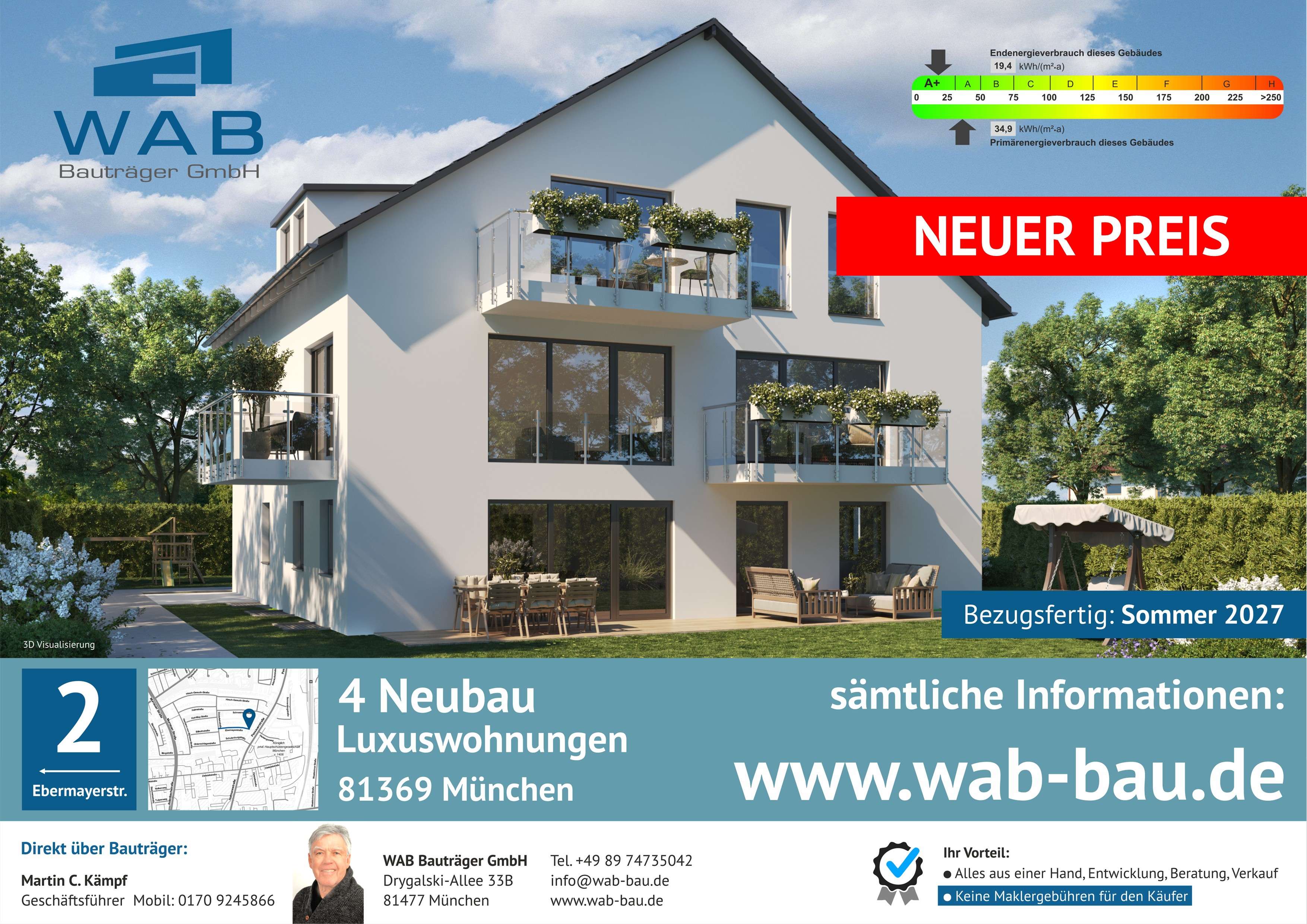 4 Neubau Luxuswohnungen 81369 München - München