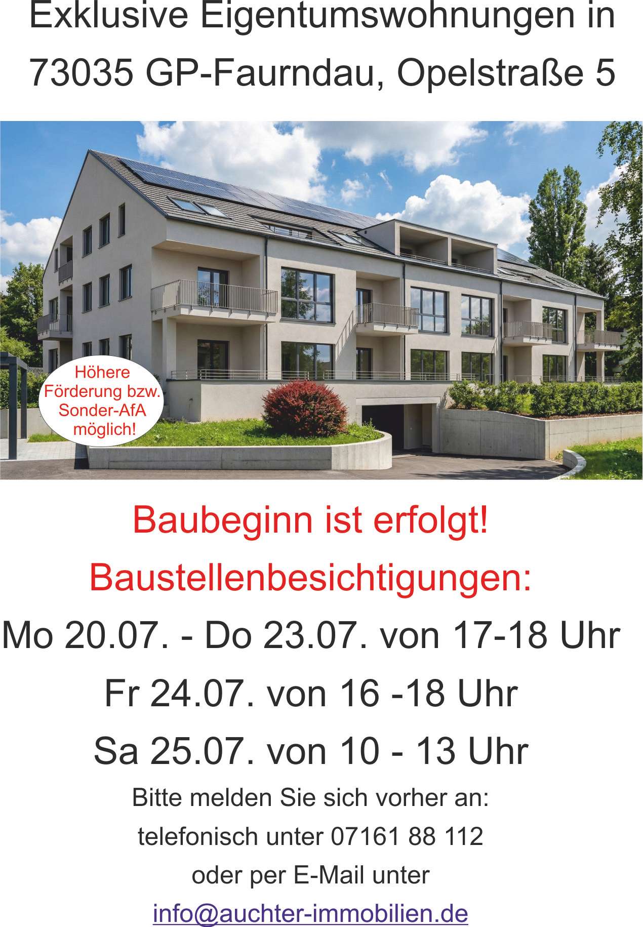 Nachhaltiges Wohnen! Baubeginn erfolgt! - Göppingen-Faurndau