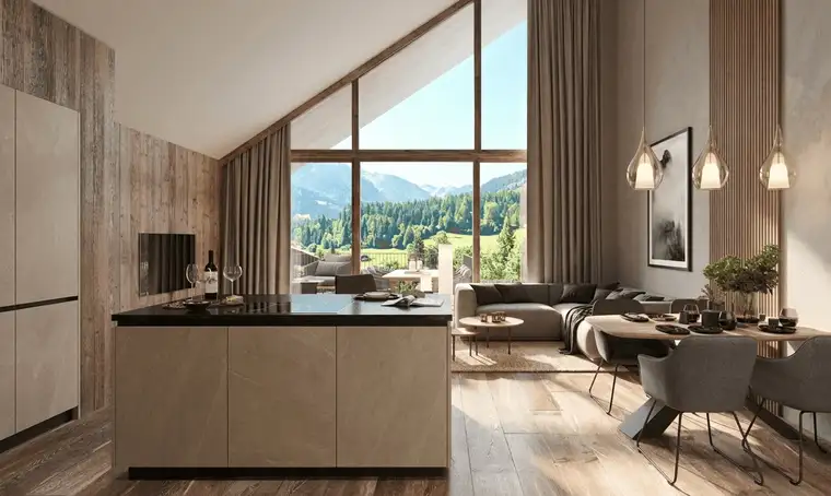 🏡 TOP 63 · 3-Zimmer-Erstbezug, 75 m² mit 28 m² Süd-Terrasse &amp; Pelletofen – Ladis