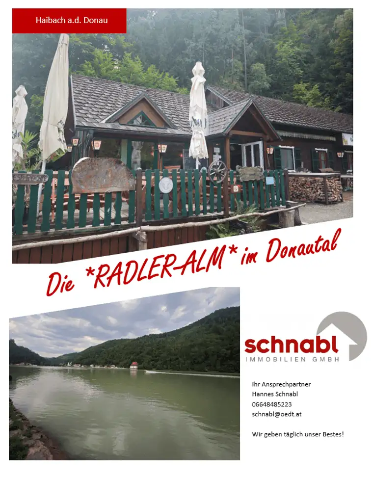 Die *Radleralm* im Donautal