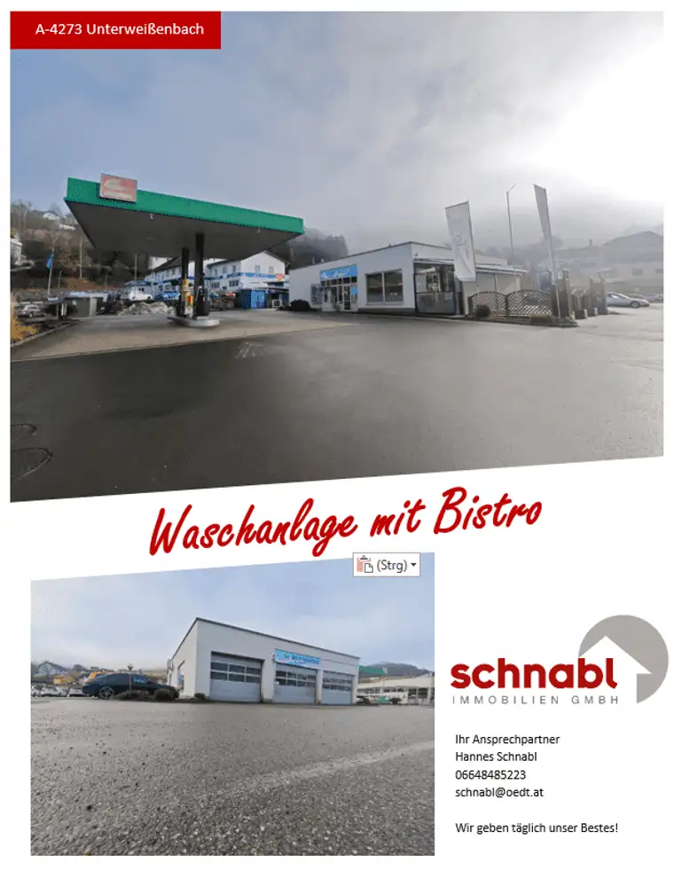 Waschanlage mit Bistro
