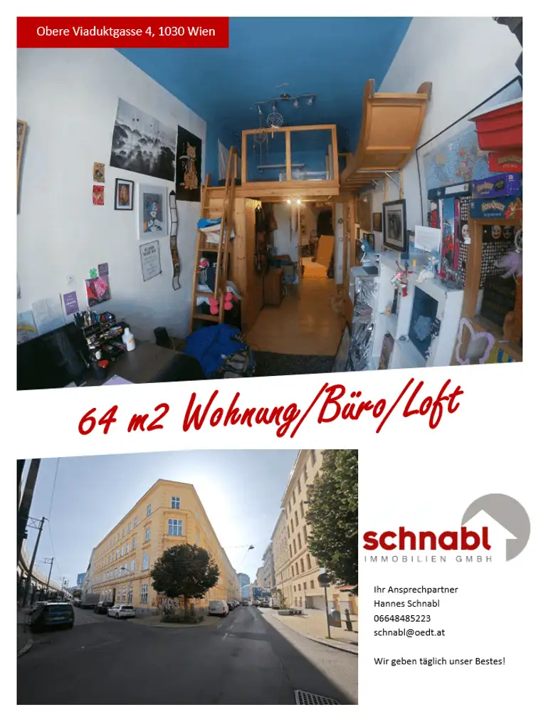 64m² Wohnung/Büro/Loft