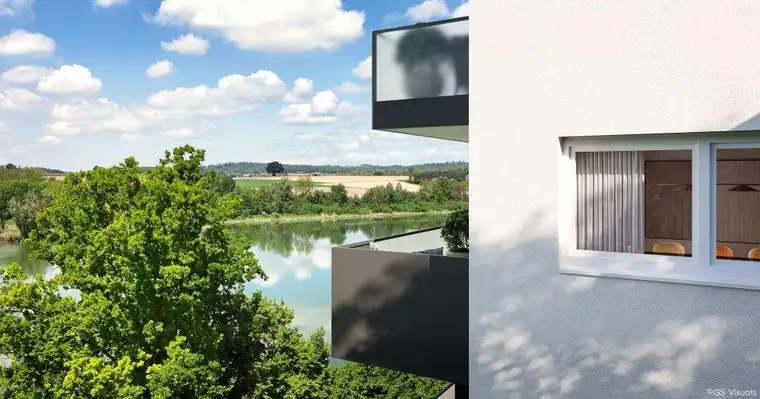 Modernes Penthouse in Schärding - Energieeffizient, klimatisiert &amp; mit Innblick