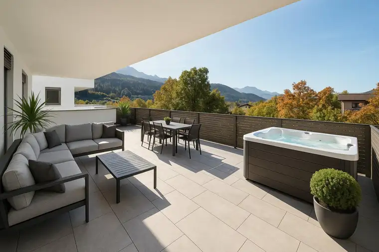 5-Zimmer-Dachgeschoßwohnung mit traumhafter Panoramaterrasse! (Top A07) - 1. Bezug - Mils WEISSENBACH