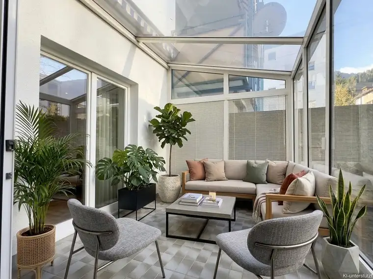 Erdgeschoss-Wohnung mit Wintergarten und Terrasse