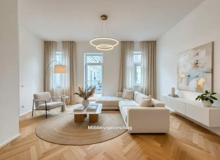 HISTORISCHES ZINSHAUS: Sanierte 3-Zi-Altbauwohnung (95m²) mit Balkon – Nähe U1/U2