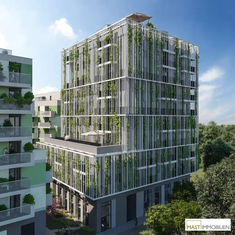 Ende 2026! Provisionsfreie 2-Zimmer Wohnung mit Balkon ins Grüne - Donauzentrum und Alte Donau Nähe!