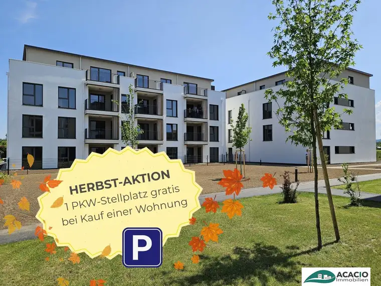 ***Herbst-Aktion: 1 Parkplatz gratis*** sonnige 3-Zimmer-Neubauwohnung mit Dachterrasse - KLIMAAKTIV Gold ausgezeichneter Neubau - keine Provision für den Käufer - Nähe St. Pölten / Wohnpark Ober-Grafendorf - ökologisch, hochmodern, ausgezeichnet