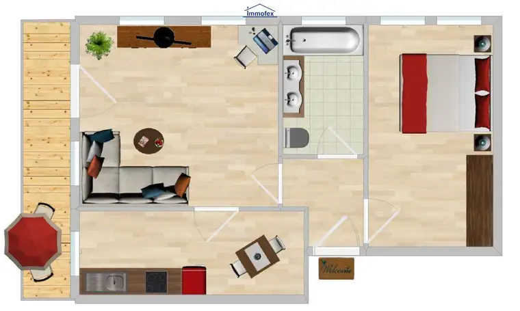 Gemütliche 2 Zimmer Wohnung in zentraler Lage