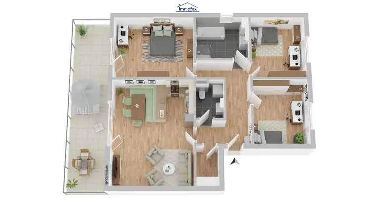Neuwertige, sonnige Penthousewohnung in Ruhelage
