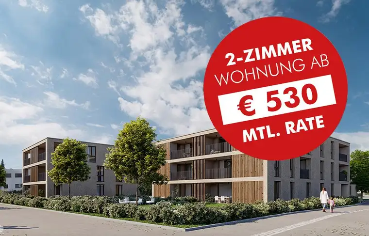 Ruhig wohnen nahe Zentrum: 2-Zimmer Wohnung mit Garten (Top B01)