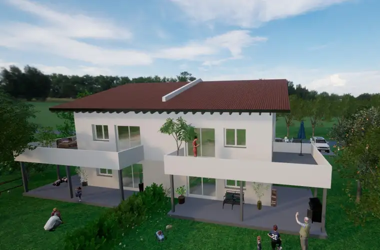 Sonnige Neubau-Eigentumswohnungen, ca. 81 m² in Eberndorf - mit Terrasse und Garten bzw. mit Balkon, Erstbezug!
