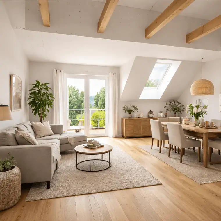 SPAREN mit Top Aktion! PENTHOUSE FEELING im ausgebautem Dachgeschoß mit sichtbarem Holzdeckenbalken in der Wohnküche! EXTRA-Raumhöhe! Lift!