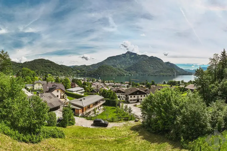 Traumblick am Wolfgangsee, Villengrundstück mit bewilligter Projektierung