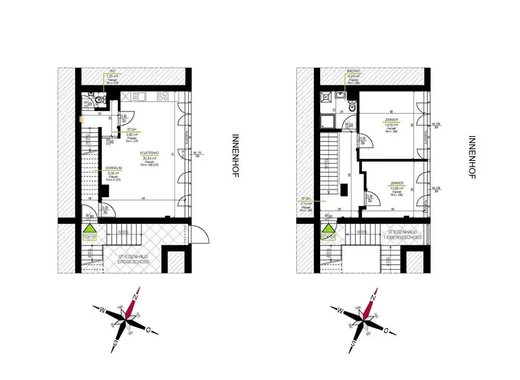 GEIDORF: Ruhige 3 ZIMMER-Maisonette + Einbauküche + neue Sanitäranlagen (Bad+WC) + nähe KF-Uni!