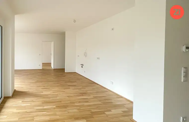 Schöne geförderte 3-Zimmer-Wohnung mit Tiefgaragenparkplatz und Loggia in Gallspach. Erstbezug!