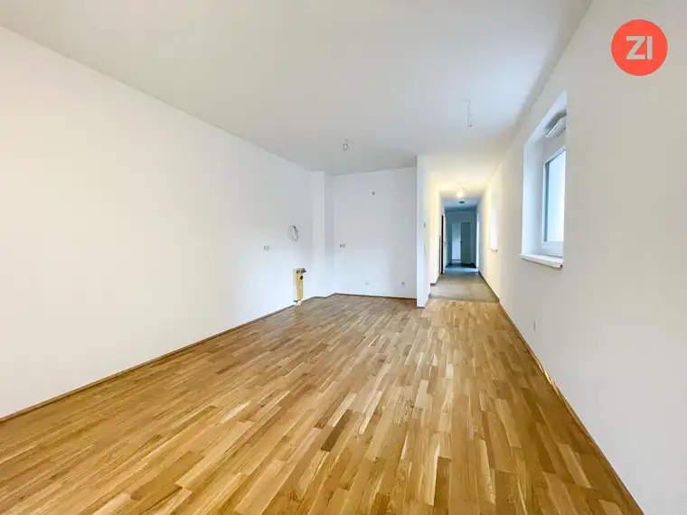Geförderte 2-Zimmer-Wohnung mit Tiefgaragenparkplatz und Loggia in Gallspach. Erstbezug!