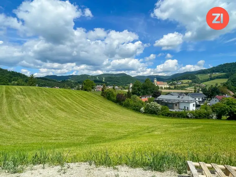 Sonniges Baugrundstück "Marktblick" in Waldhausen im Strudengau