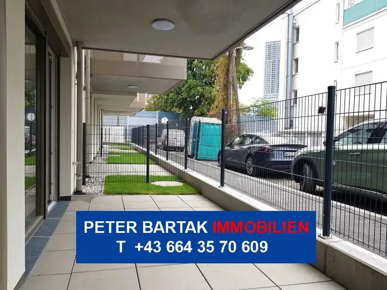 ERSTBEZUG - " TERRASSENWOHNUNG ZUM VERLIEBEN!" - 2-Zimmer-Wohnung mit Terrasse und kleinem Garten nahe der Oberen Alten Donau