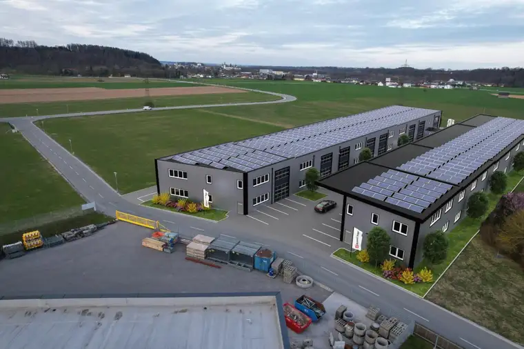 Betriebs-/Produktions- oder Lagerhallen von 44 - 224 m² Fläche im Gewerbepark Regau (Top 08b)