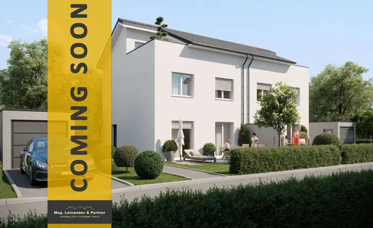 COMING SOON! Schlüsselfertige Doppelhaushälften mit Galerie und Dachterrasse mit Landesdarlehen 1,5% Fixzins in einzigartiger Lage in Attnang-Puchheim