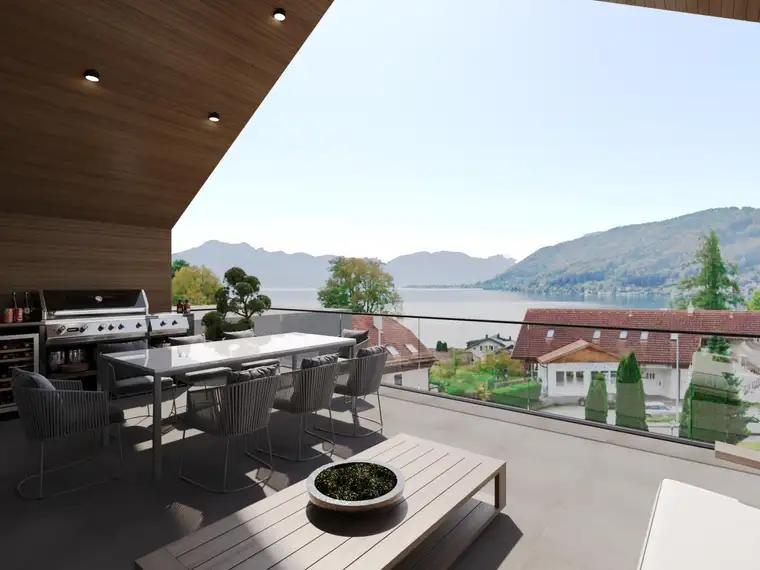 LEISTBARES ATTERSEEFEELING PUR! Exklusive Neubau– 3 Eigentumswohnungen mit Garten/Loggia/Terrasse und Seeblick im Zentrum von Seewalchen (Top 03)