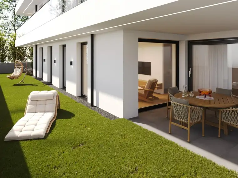 LEISTBARES ATTERSEEFEELING PUR! Exklusive Neubau– 3 Eigentumswohnungen mit Garten/Loggia/Terrasse und Seeblick im Zentrum von Seewalchen (Top 01)