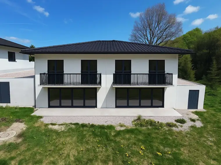 Attraktive belagsfertige Neubau – Doppelhaushälften mit Garage und sonnigem Garten zum Selbstausbau in Bruckmühl (H5/1, H5/2)