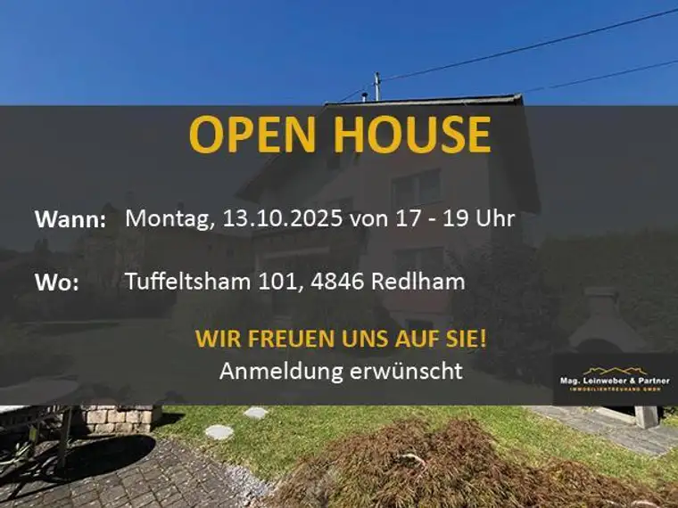 OPEN HOUSE! Großzügiges leistbares Wohnhaus mit 3 getrennte Wohneinheiten, Traumgarten, Doppelgarage und vielen Parkplätzen Tuffeltsham in Redlham