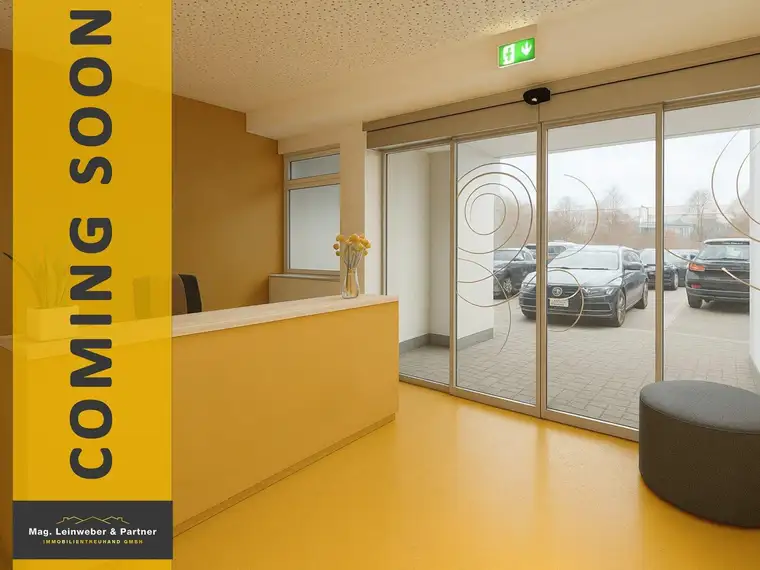 COMING SOON! Ordination / Büro mit ca. 200 m² 100% barrierefrei und 7 KFZ-Abstellplätze in bester Frequenzlage, Selbstausbau zum kleinen Preis in Vöcklabruck