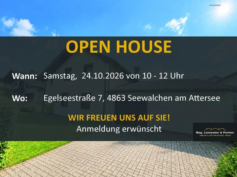 OPEN HOUSE! Wohnen nahe dem Attersee - Sanierungsbedürftiges Einfamilienhaus mit Garten, Gartenhaus &amp; Garage Steindorf / Seewalchen am Attersee