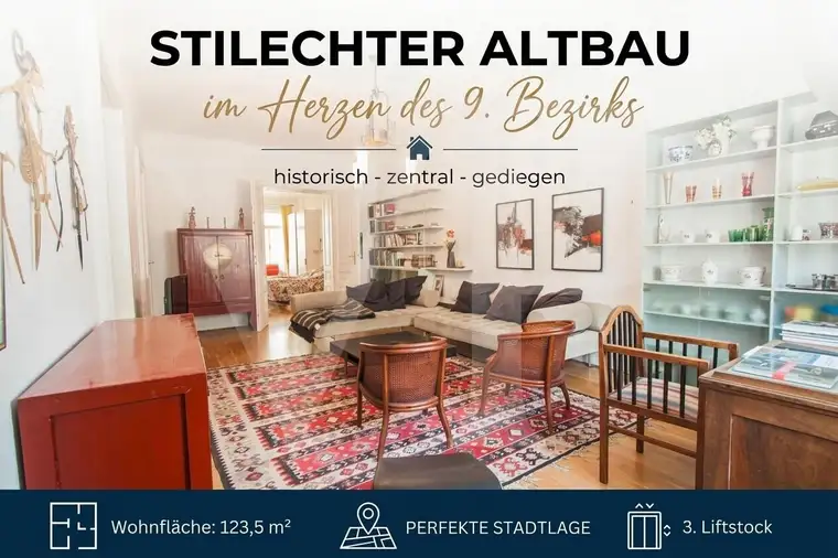 Stilvolle Altbauwohnung im Herzen des 9. Bezirks