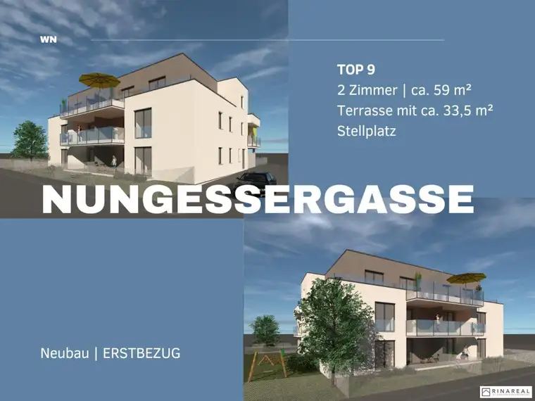 Neubauprojekt - Nungessergasse | 2 Zimmer | Terrasse | Belagsfertig | inkl. PKW-Stellplatz | TOP 9