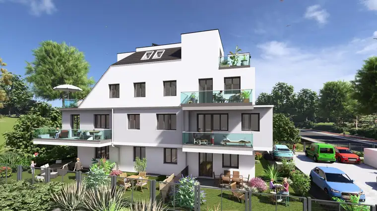 Komfortable und nachhaltig wohnen im Eigenheim 2-Zimmer - 1.DG mit Balkon - in Bau - Grünlage - schlüsselfertig - Lift - provisionsfrei - barrierefrei