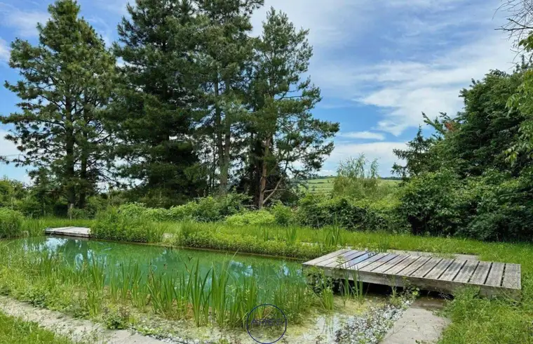 NATUR PUR! Freizeitgrund mit Blockhütte und Naturpool unweit von Krems!