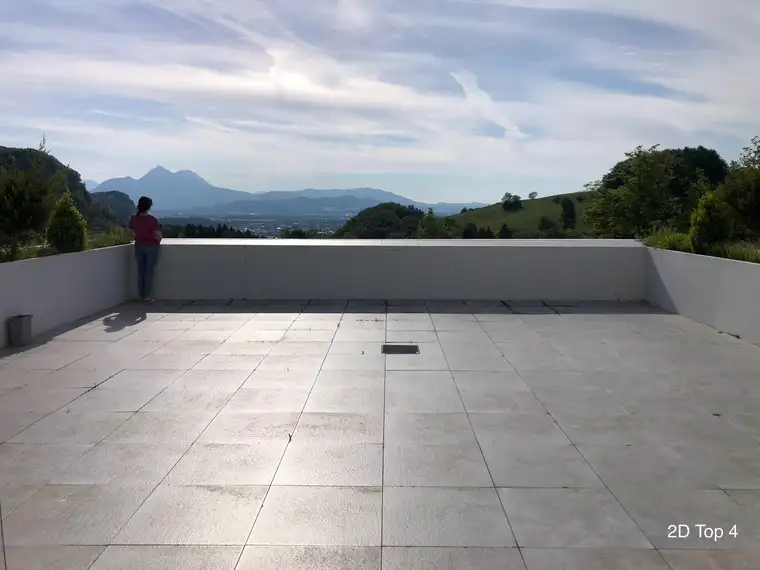 PROVISIONSFREI direkt vom Eigentümer - uneinsehbare Dachterrassenwohnung mit zwei Bädern/WCs über 2 Ebenen mit spektakulärem Blick auf Salzburg - PENTHOUSE-WOHNUNG / 2D Top 4