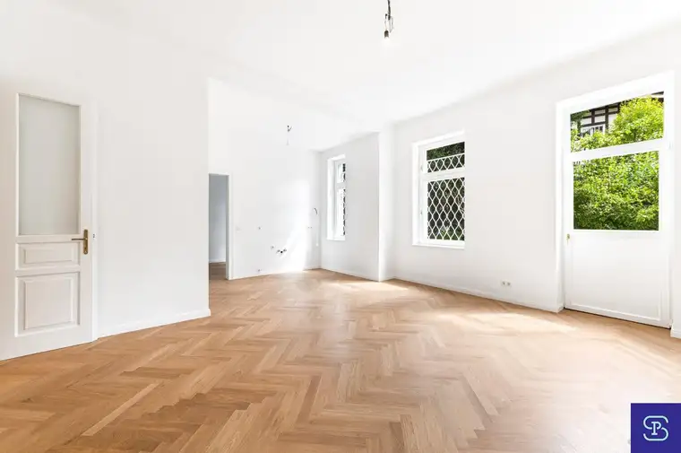 Erstbezug: Topsanierte 3 Zimmer-Gartenwohnung + Veranda und 218m² Eigengarten - 1130 Wien