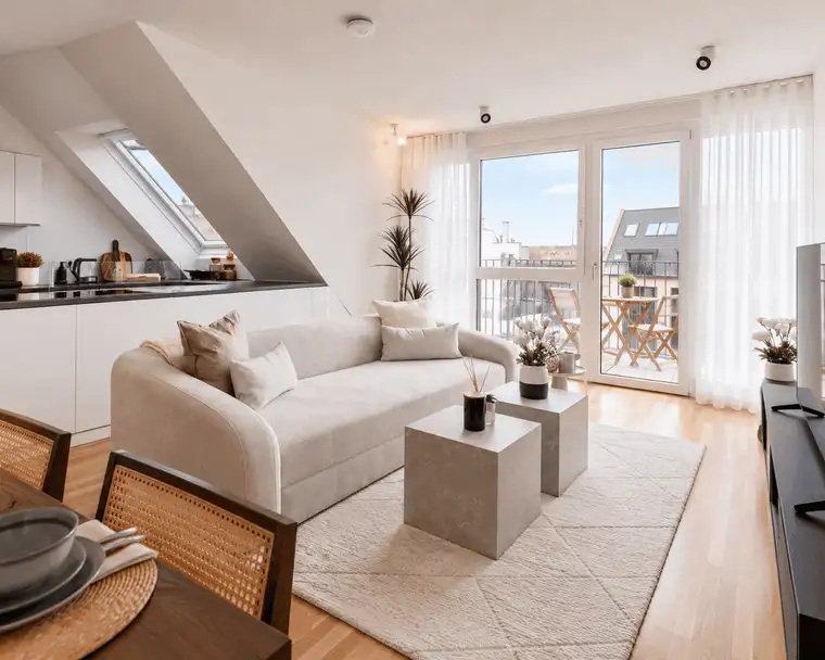 WOHNEN NAHE DONAU ZENTRUM | VOLLMÖBLIERTE 2-ZIMMER-WOHNUNG MIT TERRASSE | IDEAL FÜR EIGENNUTZER &amp; ANLEGER