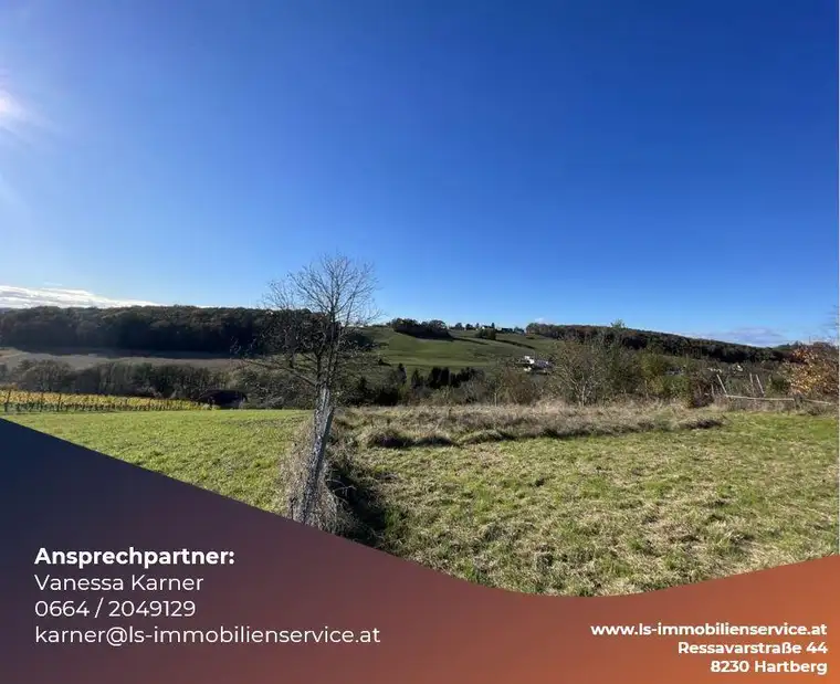Großes Grundstück in Traumlage nur 5 Minuten von Fürstenfeld entfernt! Ganztagssonne - Ruhelage - Aussicht