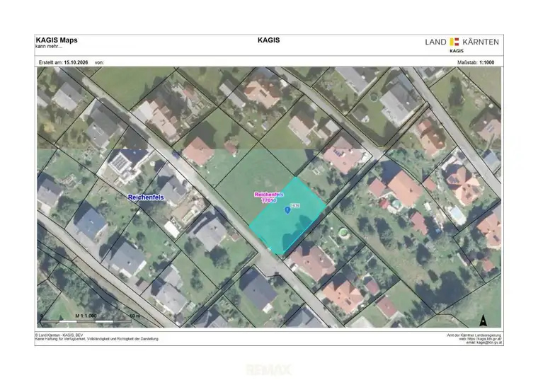 Ca. 893 m² großes Grundstück mit Bauland-Widmung ohne Bauverpflichtung in Reichenfels