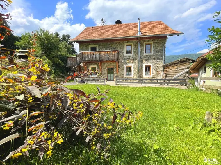 Steinhaus (saniert) mit landwirtschaftlicher Fläche in idyllischer Aussichtslage - Scheune und viel Grundstück!