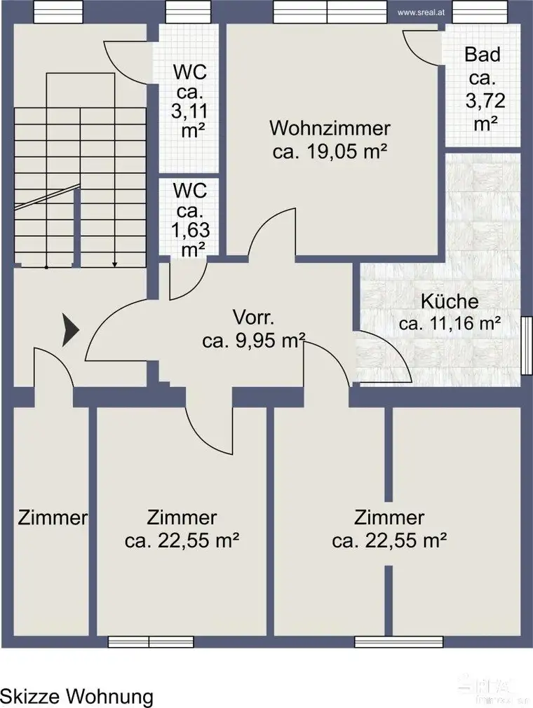 3-Zimmer-Wohnung - 93 m² - Klagenfurt/St. Martin/Kreuzbergl