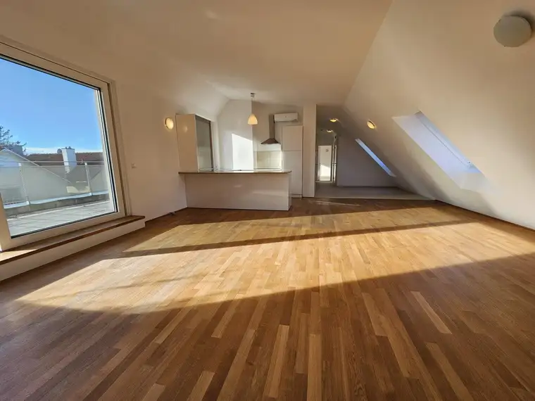 Südseitige Neubau-DG-Wohnung mit 2 Dachterrassen/Garage/Klima/Fußbodenheizung