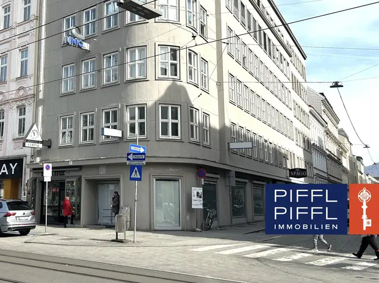Attraktive Ecklage auf der Landstraße - große Auslagen!