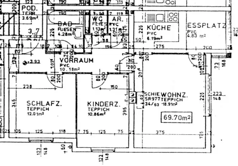 Geförderte 3-Zimmer Mietwohnung | ca. 69 m²