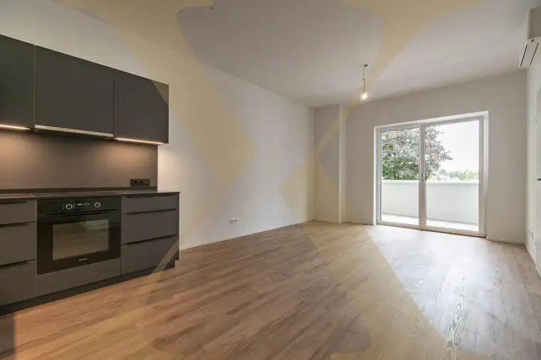 ERSTBEZUG! Erstklassige Neubau 2-Zimmer-Wohnung mit Teilmöblierung und Balkon in Leondinger Zentrum zu vermieten!